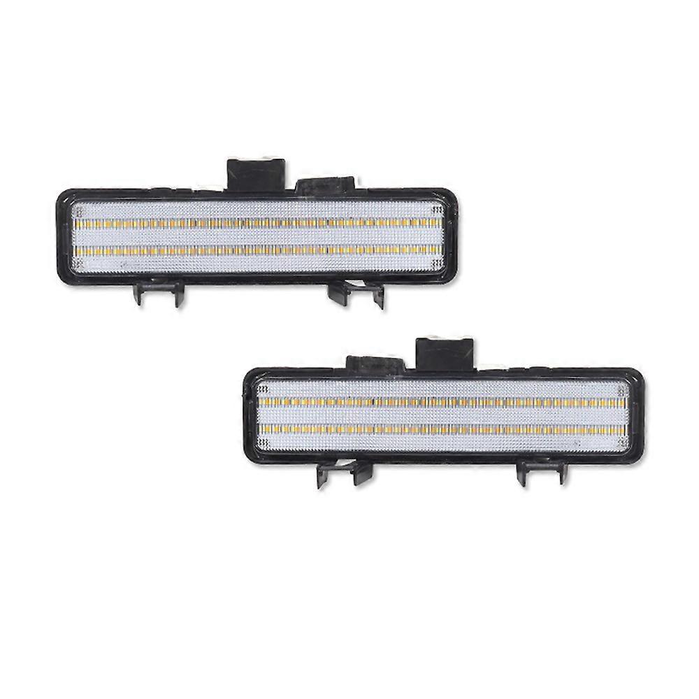 Dynamic Amber LED Front Bumper Turn Signal Light w/ White DRL For Oldsmobile Bravada For Chevrolet S10 Blazer For GMC S15 Jimmy