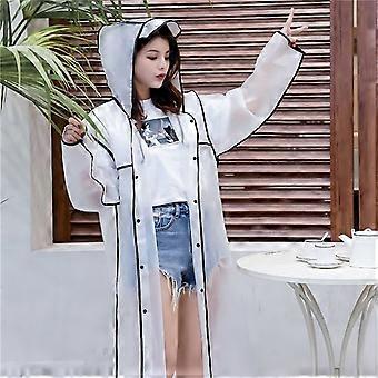 Raincoat Transparent Waterproof Ladies Rain - Pink