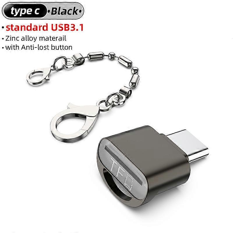 Mini Micro SD Card Reader Type C USB3.1, TF OTG Memory Card Adapter for MacBook Smartphone, U Disk Adapter
