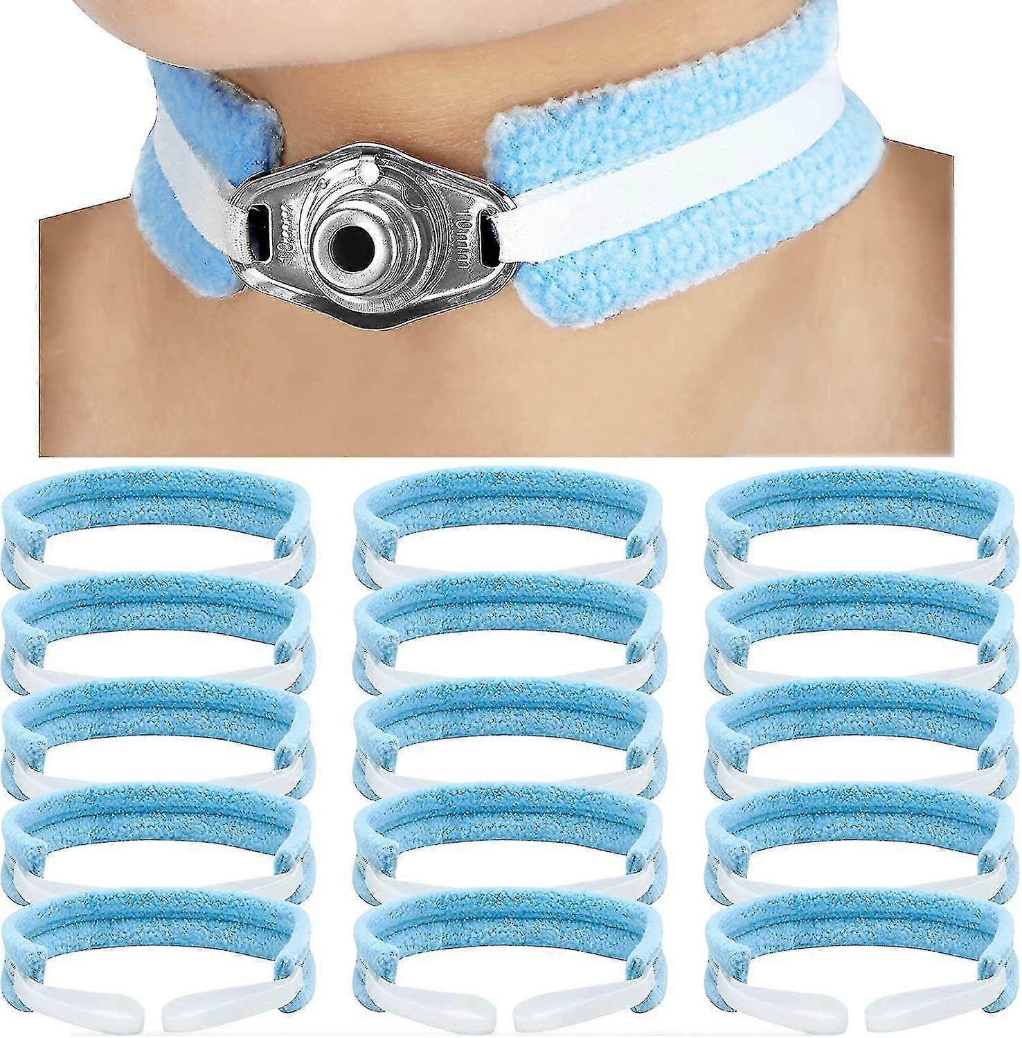 15件气管切开管架可调节气管切开用品管架软质可重复使用的气管切开护理套件适用于男性和女性，均码适合Mos