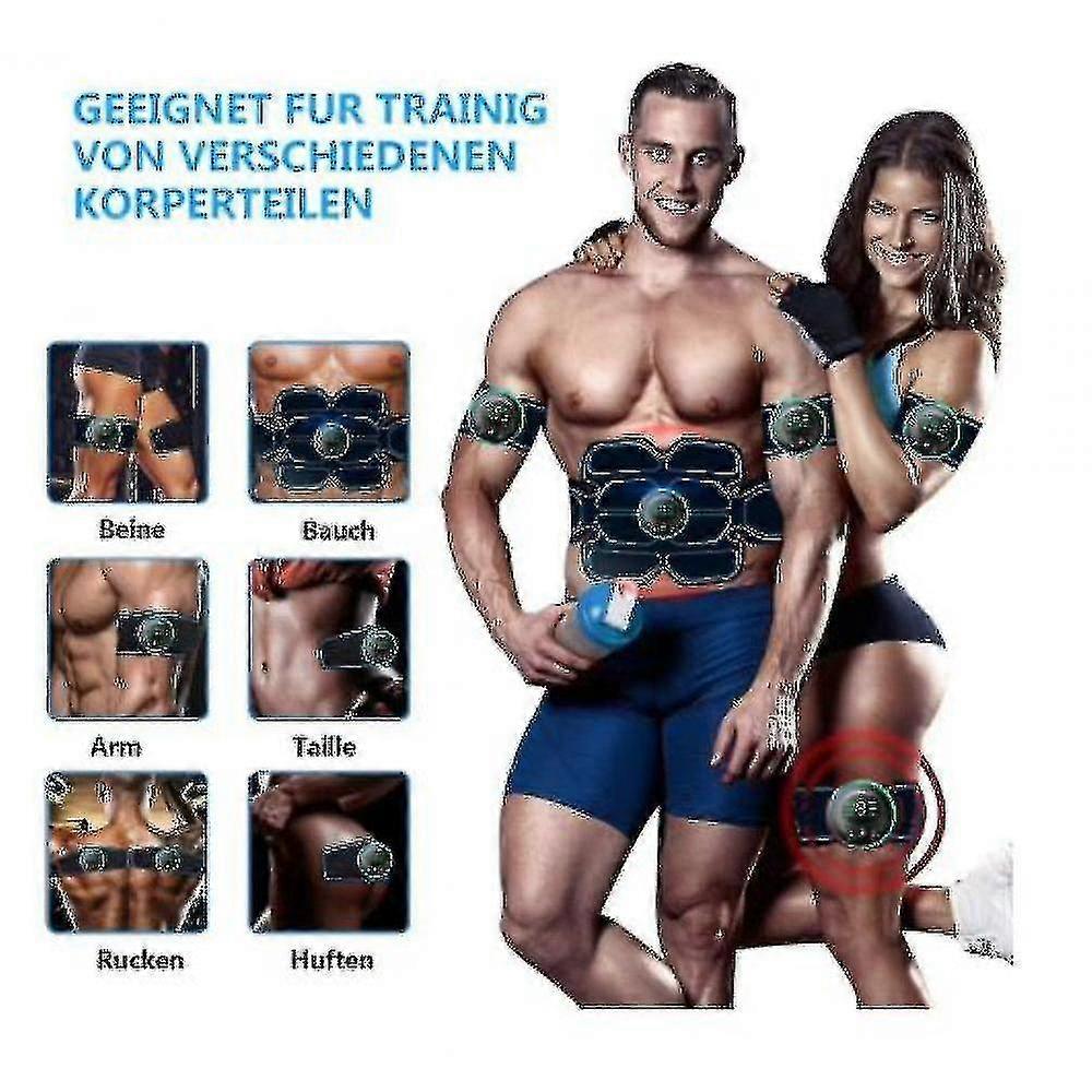 Abdominale verstevigingsriem spiertrainer, draagbare fitnesstrainer voor buik, opladen via USB