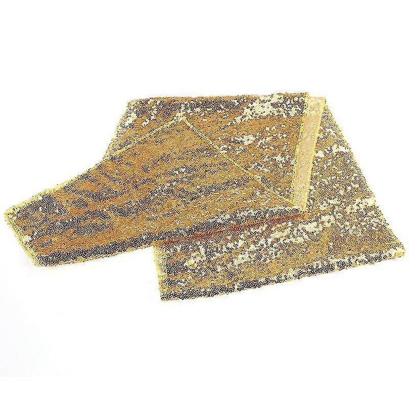 30*180cm sequin table runner for wedding party decoration (gold)