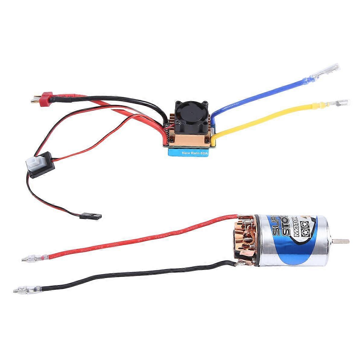 550 Brushed Motor 28T & 480A Waterproof Brushed ESC Speed Controller with 5V/3A BEC for 1:10 RC Cra