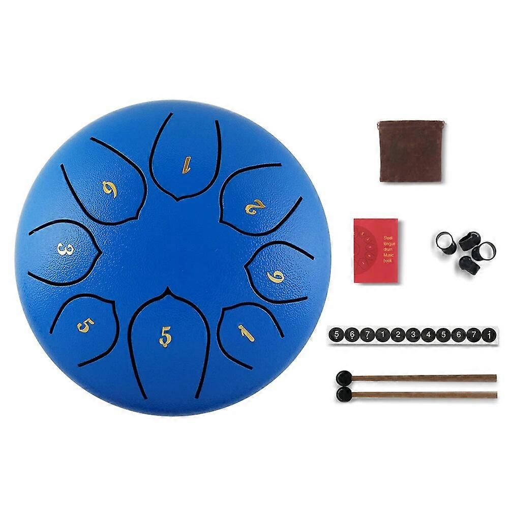 Tongue Drum 6 Inch 8-Tone Ethereal Drum Instrument Color Hollow Drum Sanskrit Sound Drum Forget Dust Drum Forget Worry Drum