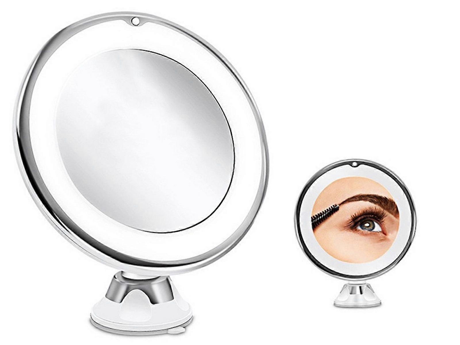 10PCS Ampliando Maquiagem Vanity Mirror com luzes LED