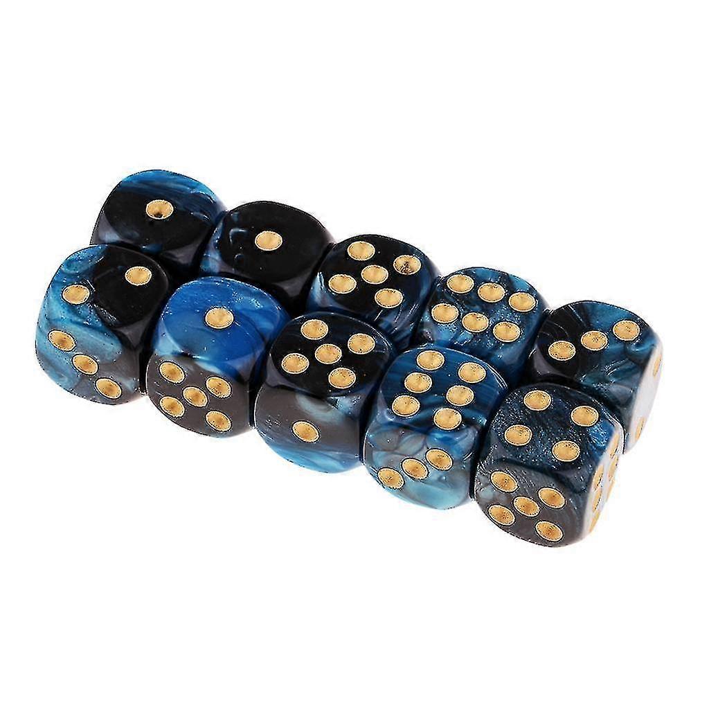 Dice Game Sets Speckled - 16mm Six Sided Die 10 Pack Of Dice