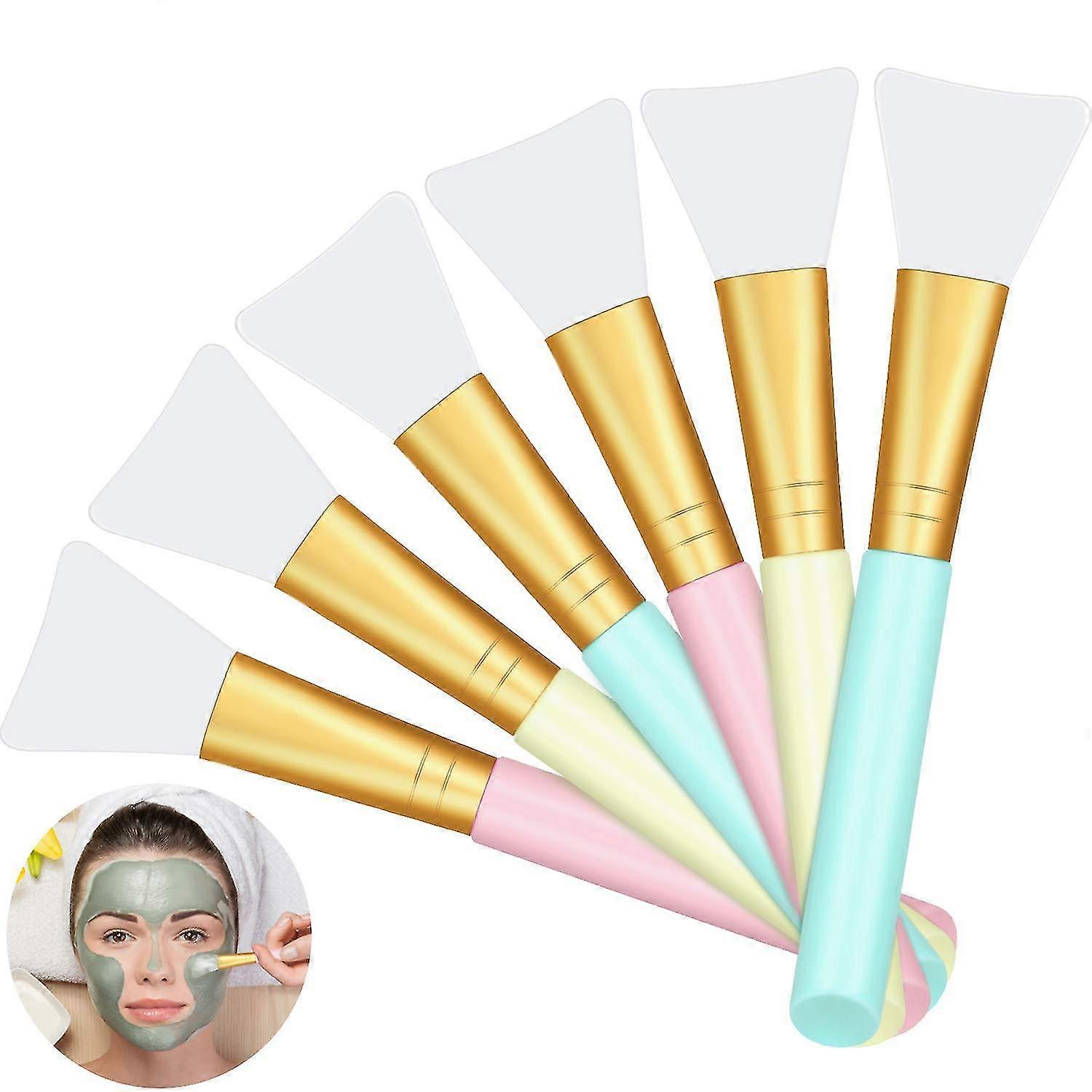 12 Pieces Silicone Face Mask Brushes, Soft Silicone Facial Mud Mask Applicator Brush For Sleeping Mask, Mud Mask, Hairless Body Lotion And Body Butter
