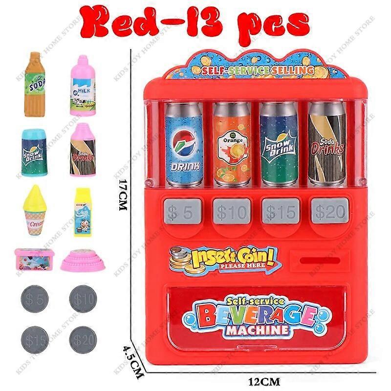 Kids Simulering Drinker Salgsautomat Utdanning Learning Shopping Game Boy Girl Play late som shopping leketøy simulering mini leker