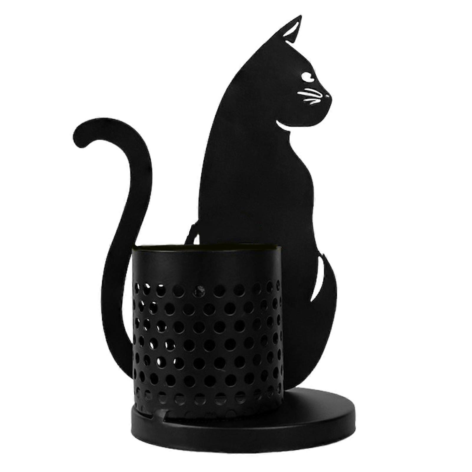 Desktop Pen Holder Makeup Brush Container Creative Shape Rustproof Corrosion Resistant Cat-Shaped Multi-functional Pen Storage Organizer