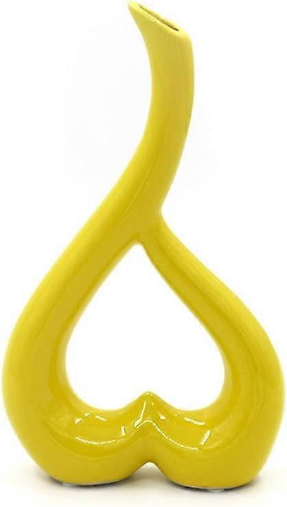 Ceramic Art Vase 10"(Yellow)