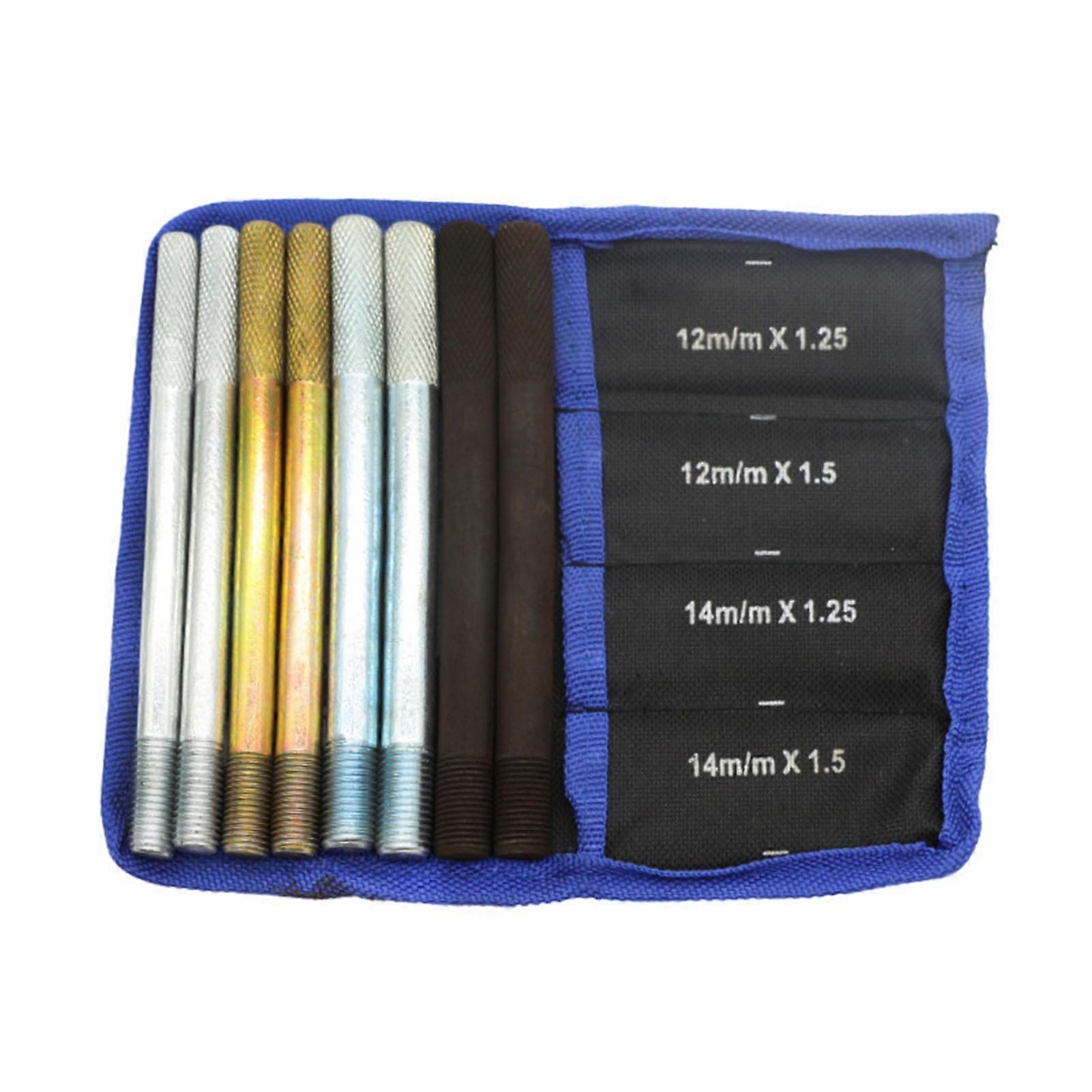 8PCS Car Wheel Alignment Pin Set Knurled End Metal Wheel Stud Fixing Positioning Tools Replacement for Benz