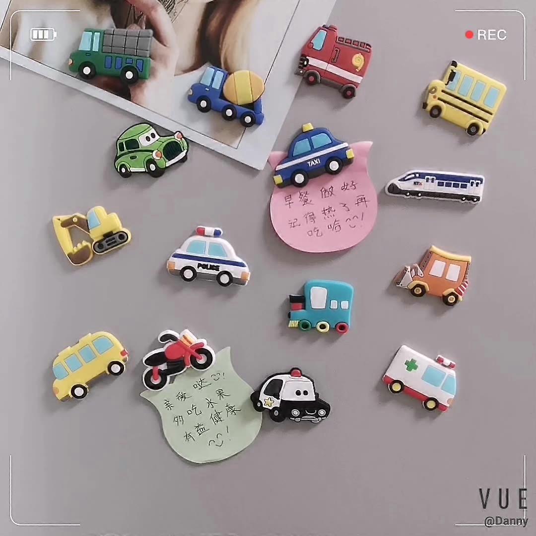 12-piece cartoon cute bear refrigerator magnet