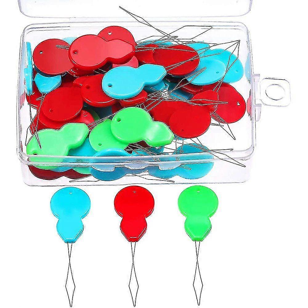 Pack Of 20 Plastic Needle Threaders With Transparent Box, Multicolored