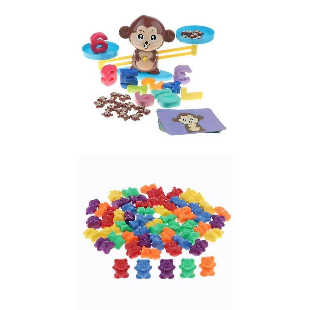 Math Game Toys - Monkey Weight Balance Game Educational Toy Learning Math