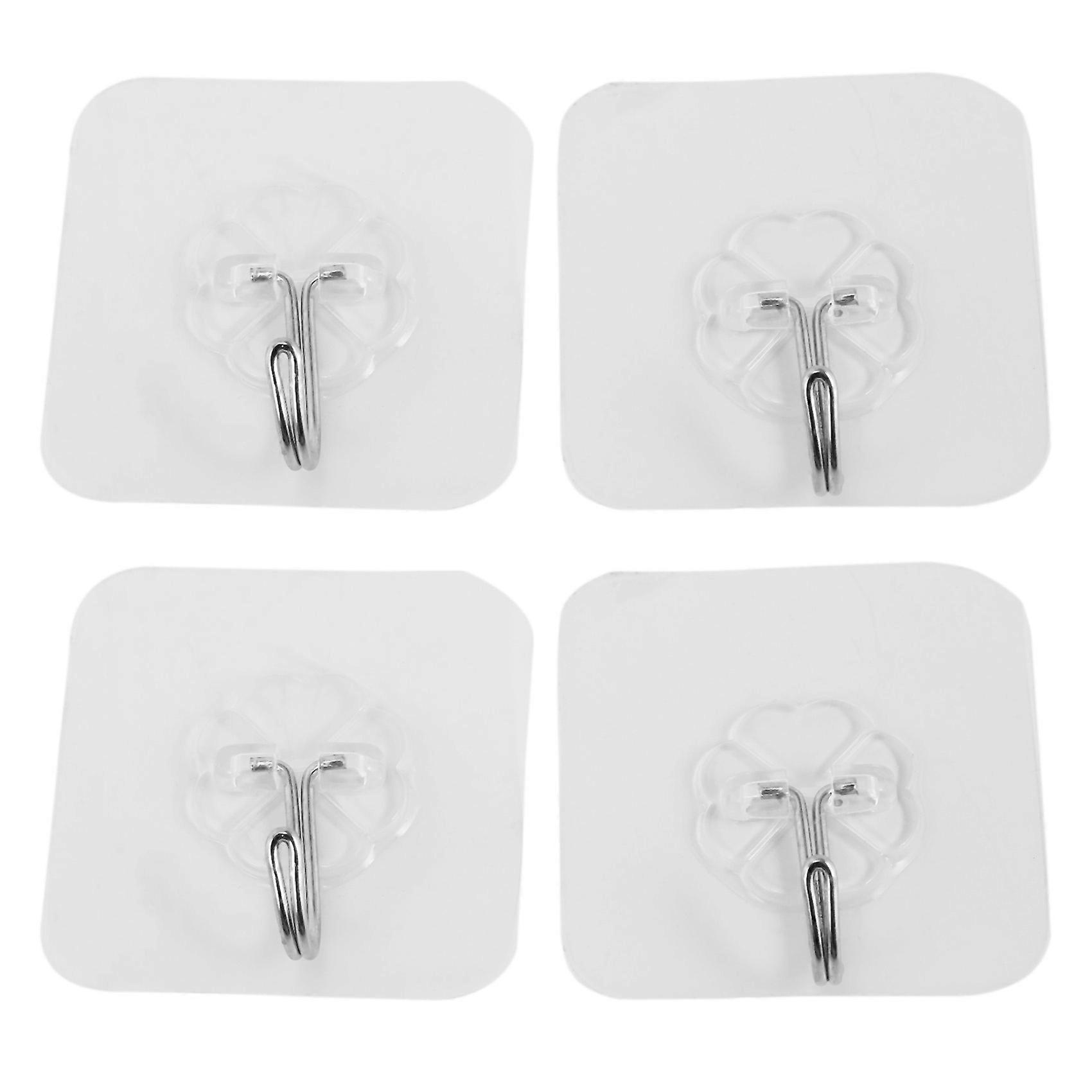 4X強力な透明吸盤吸盤壁フックハンガーキッチンバスルームホーム