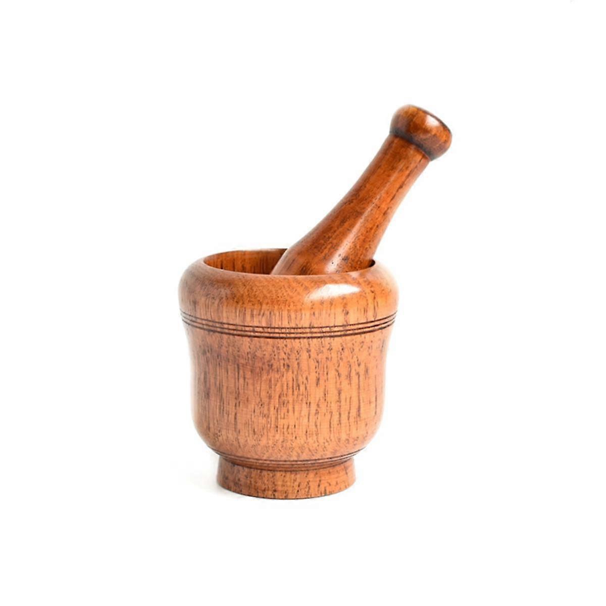 Wooden Mortar and Pestle Set,Mortar and Pestle Wood Wooden Mortar Pestle Grinding Bowl Set Garlic C