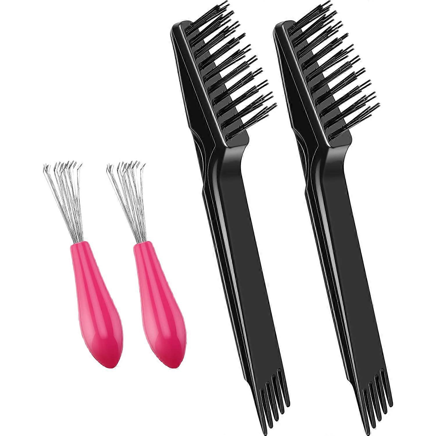 4 pièces brosse à cheveux outil de nettoyage peigne nettoyage brosse à cheveux brosse à cheveux râteau pour enlever la saleté à la maison et