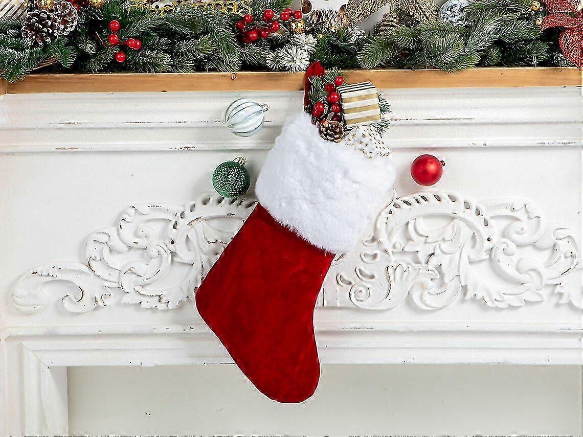 Weihnachtsstrumpf, roter Plüsch