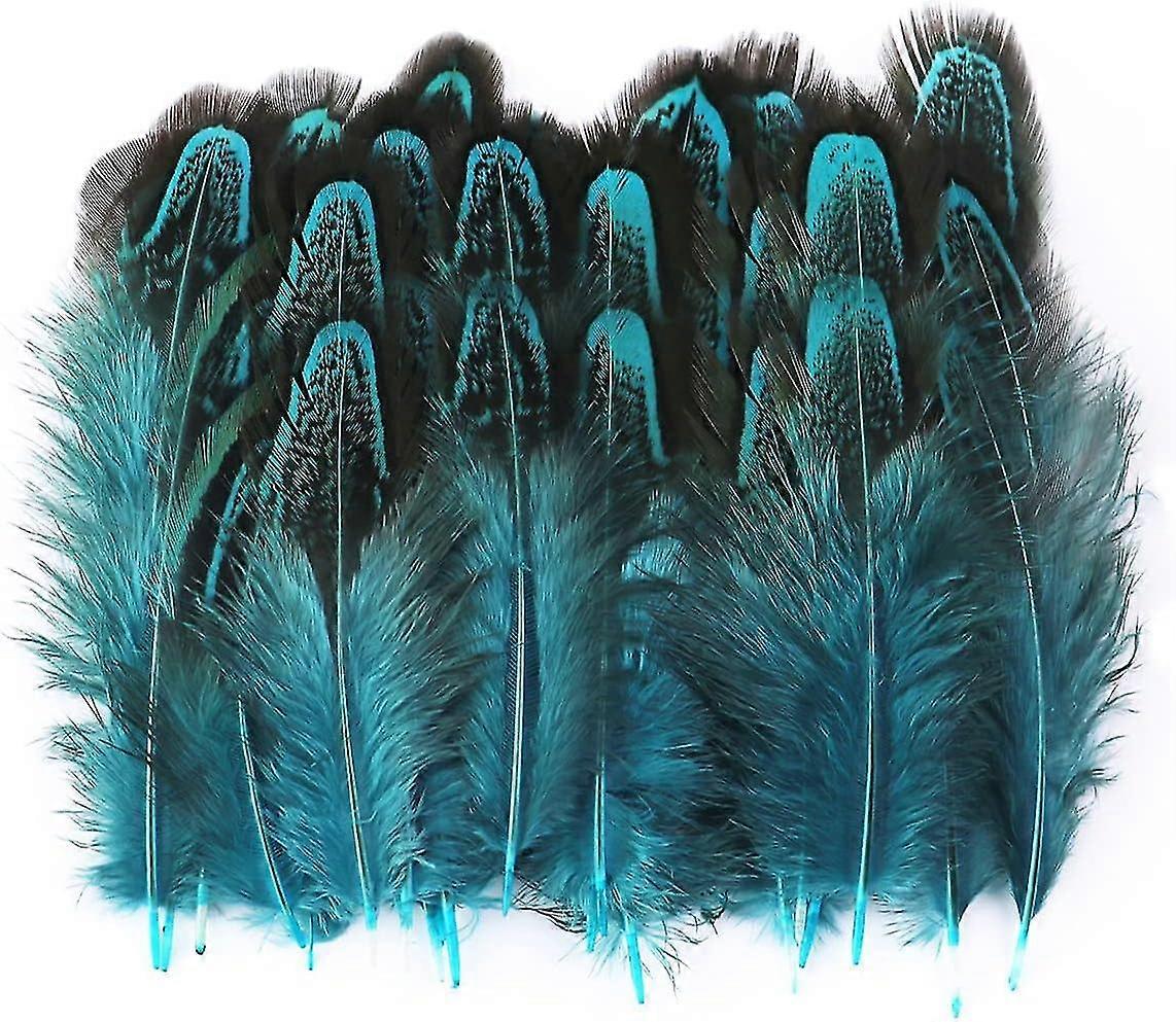 100 Adet 2-3 Inç Tavus Kuşu Mavi Sülün Tüyleri Toplu Çeşitli Renkler Doğal Tüy El Sanatları Giyim Şapka Dikiş Dekorasyon