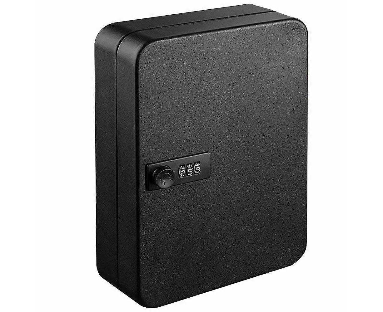 Combination Lock Key Cabinet, Secure Storage Box, Storage Rack, Lock Key Box, Wall Mounted,Black  PK