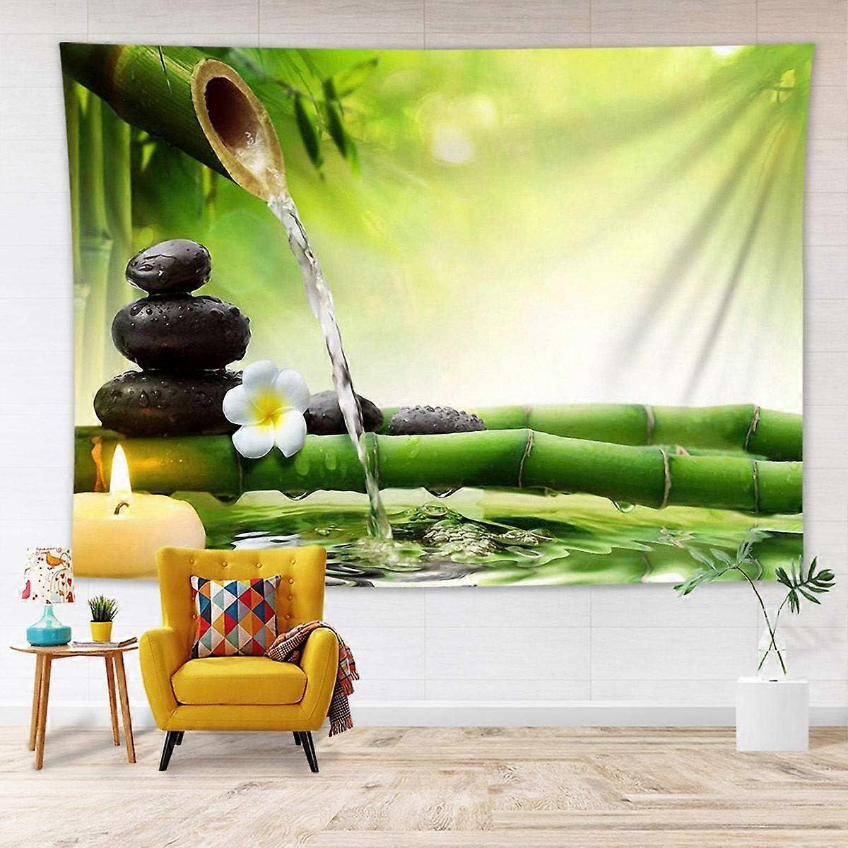 200x150cm Zen Spa Wall Tapestry Wall Hanging White Orchid and
