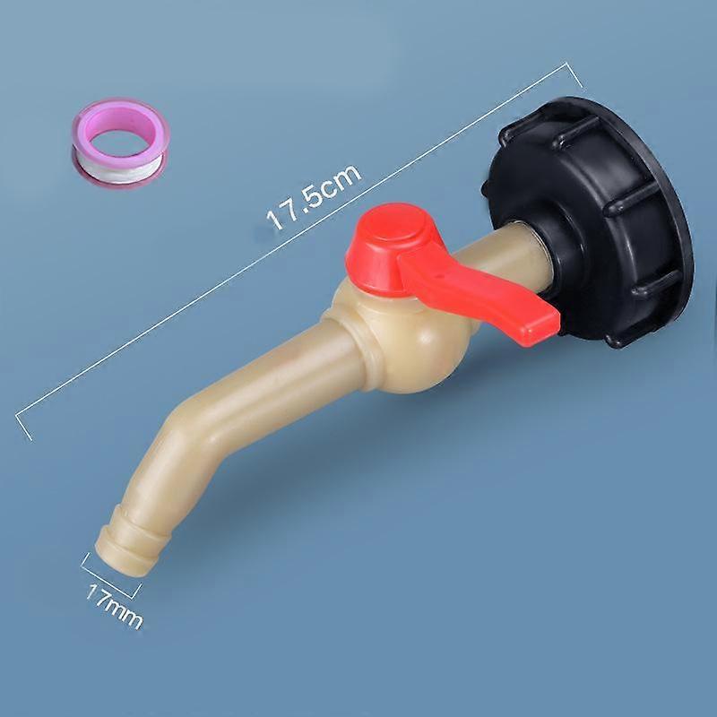 Plastic Ibc Tank Adapter Garden Hose Connector Water Tank Hose Connector Replacement(60 coarse teeth to 4 points bevel ball valve (send raw material b