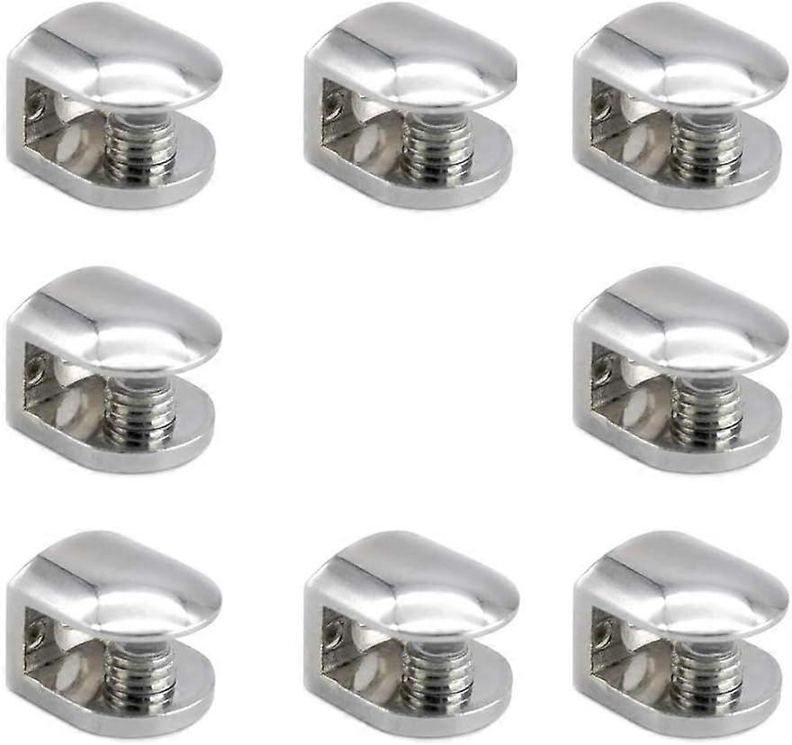 8 Pcs Glass Clamp Clamp Bracket Zinc Alloy Adjustable Fixings Holder for 6-8mm Thick Glass Shelves