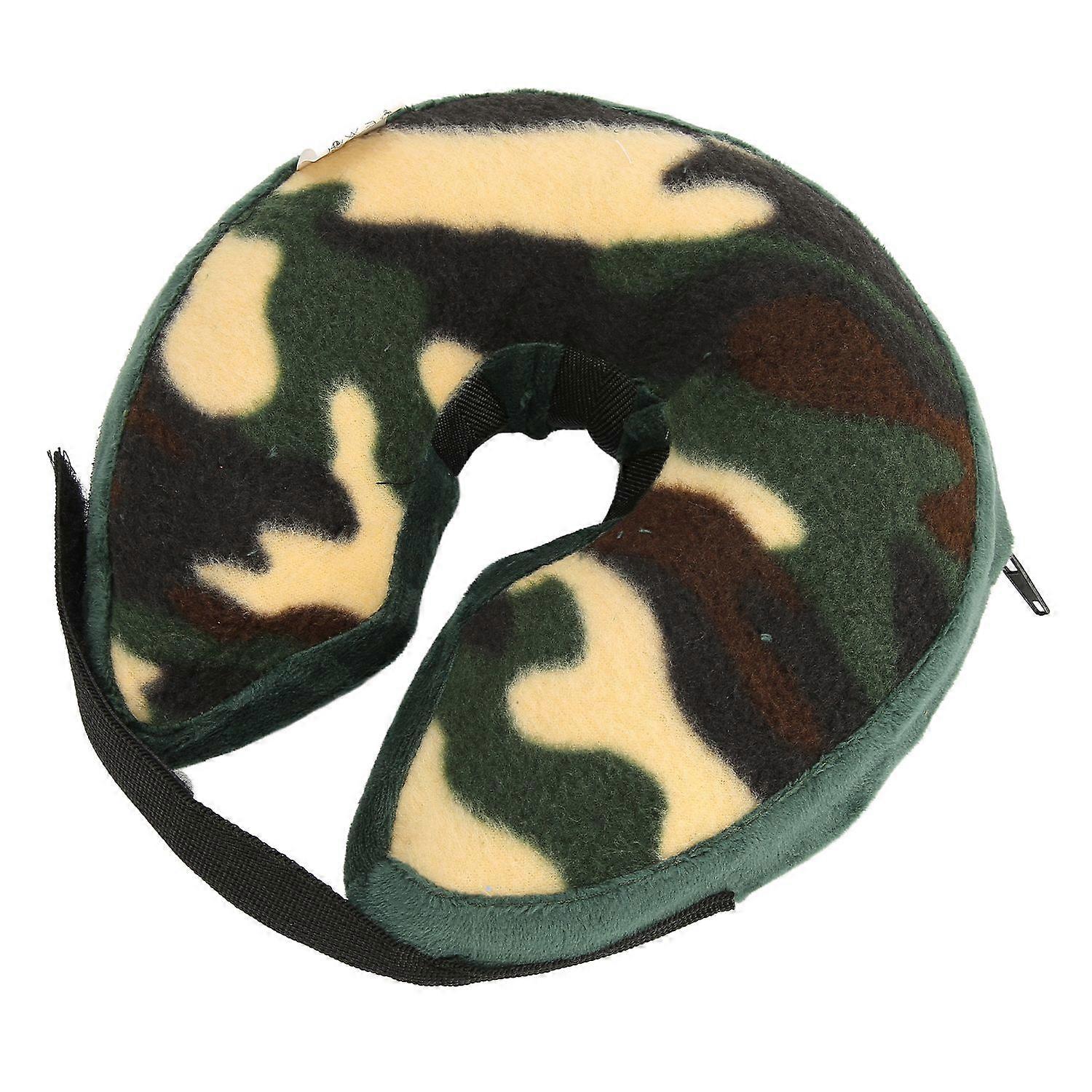 Dog Cone Soft Comfortable Inflatable Pet Recovery Protective Collar After Surgery for Dogs Cats Camo