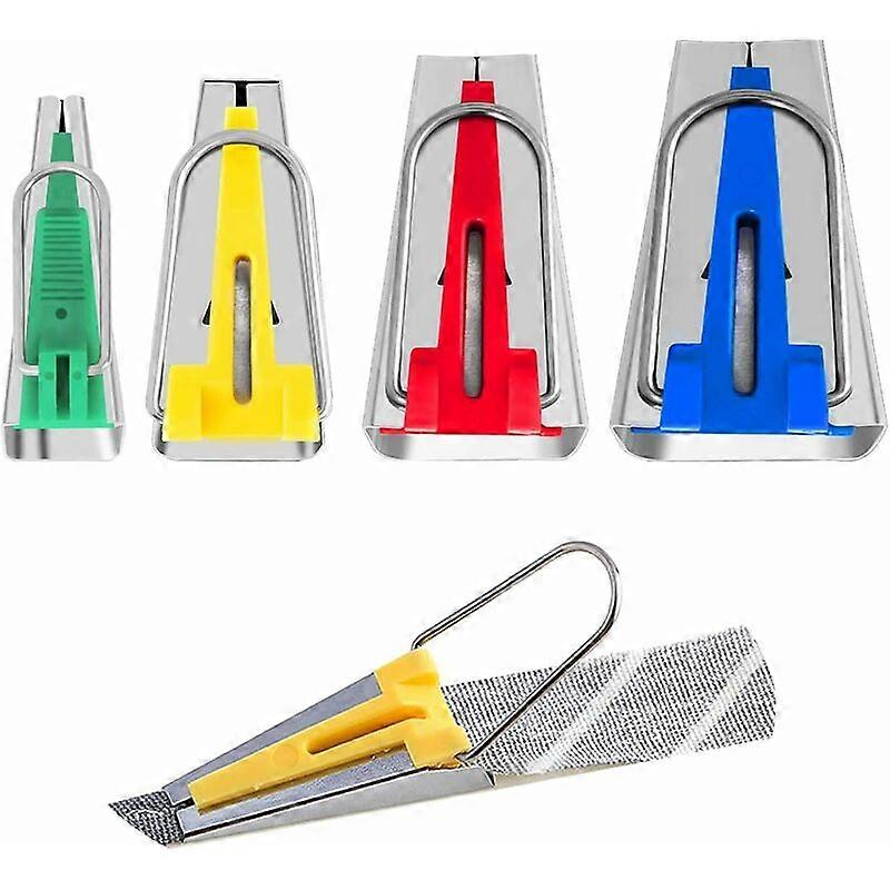 Bias Binding Devices, Sewing Bias Binding, Fabric Strips of Different Sizes for Making Width 6mm 12mm 18mm 25mm (Pack of 4)