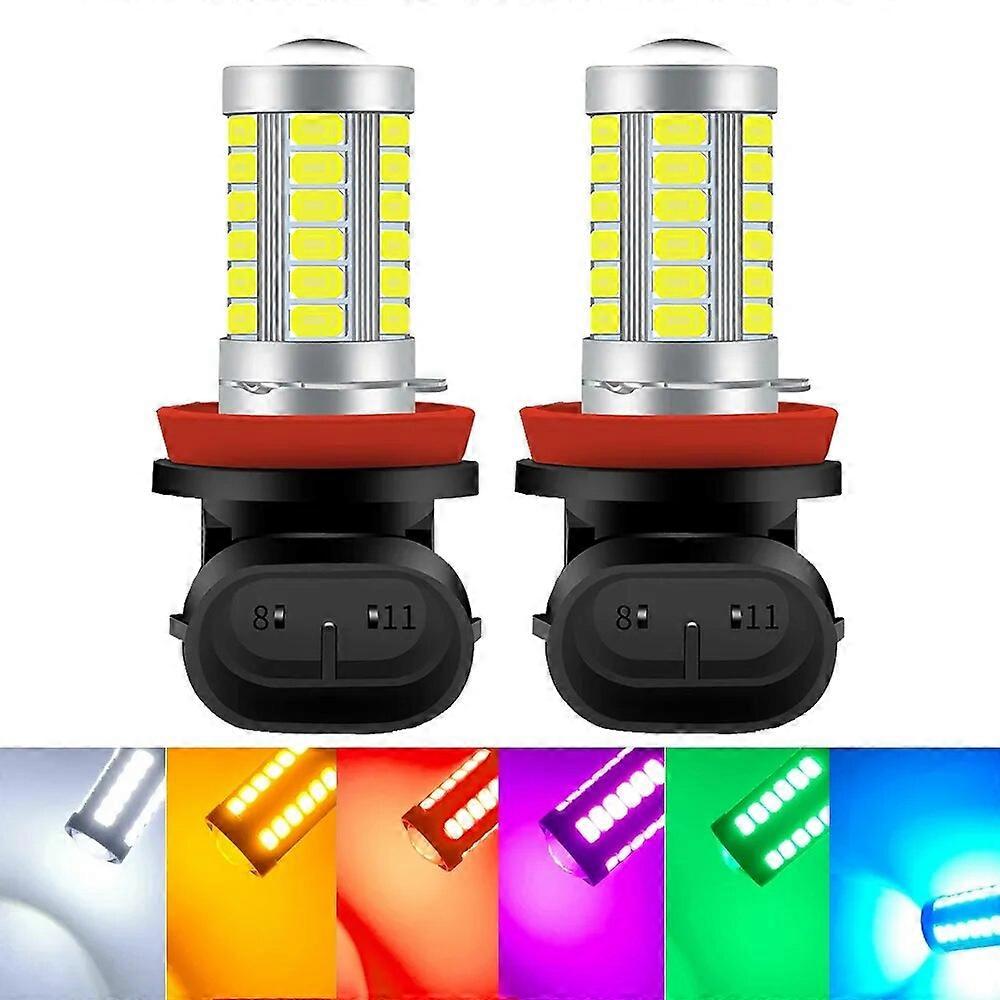 2pcs H8 Led H11 9005 HB3 9006 HB4 PSX24W Car LED Fog Headlight Bulbs 6000K White Fog Lamp Day Running Light Auto Front Foglamps