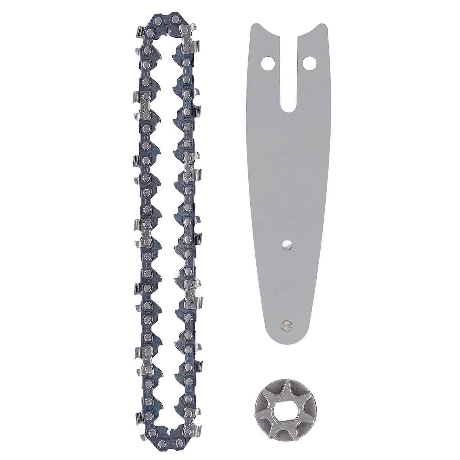 Plaque de guidage pour tronçonneuse 129 mm, ensemble de pignons de chaîne en acier, mini scie d'élagage électrique portative de 4 pouces