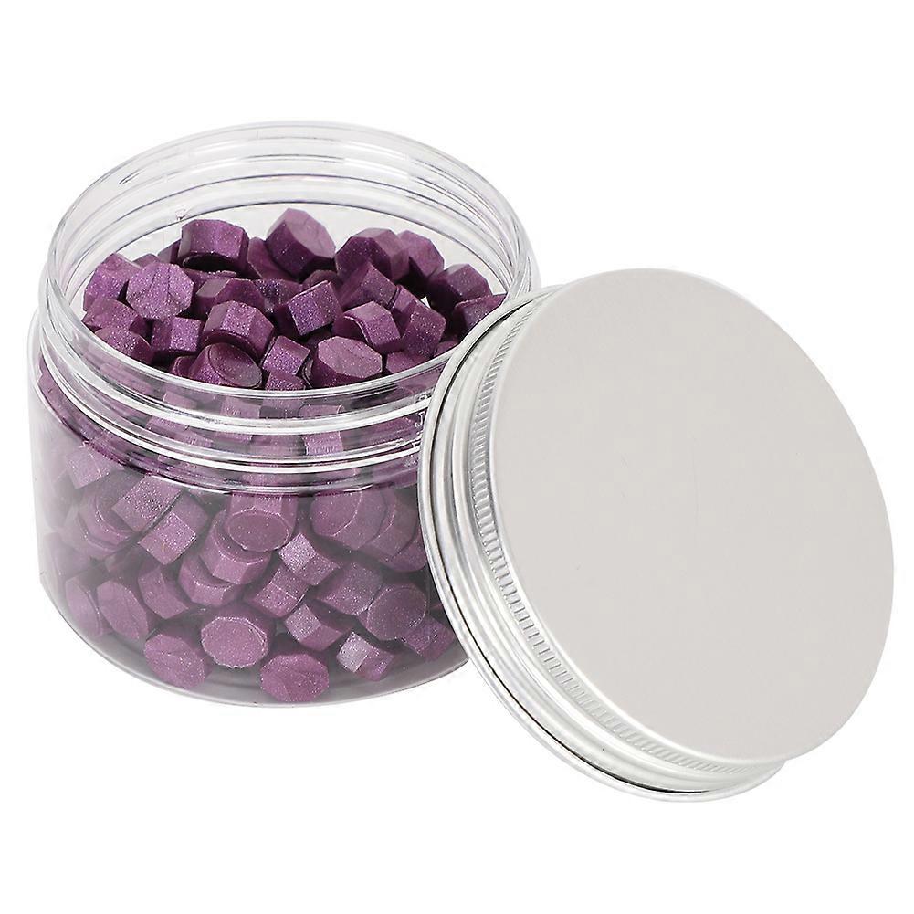 Sealing Wax 200Pcs Octagon Pearlescent for Envelopes Documents Wedding Invitations Eggplant Purple