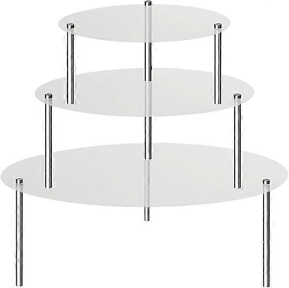 3-layer acrylic cake display stand, three-piece round dessert display stand set