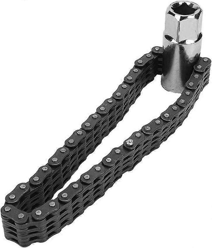 Oil Filter Chain Wrench, Heavy Duty Two Layer Chain Wrench, EU Tool Universal Car Adjustable Repair Removal