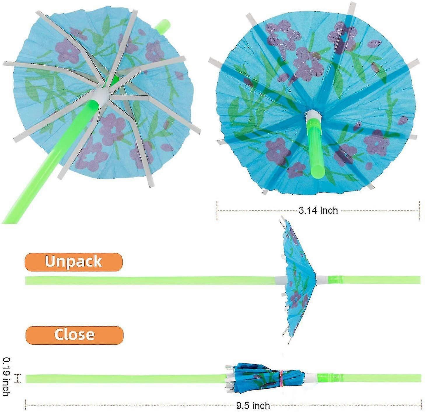 100個のフルーツストロー傘ストローパーティー使い捨てストロー