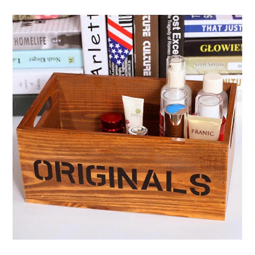Wood Table Storage Box Comestics Snacks middle