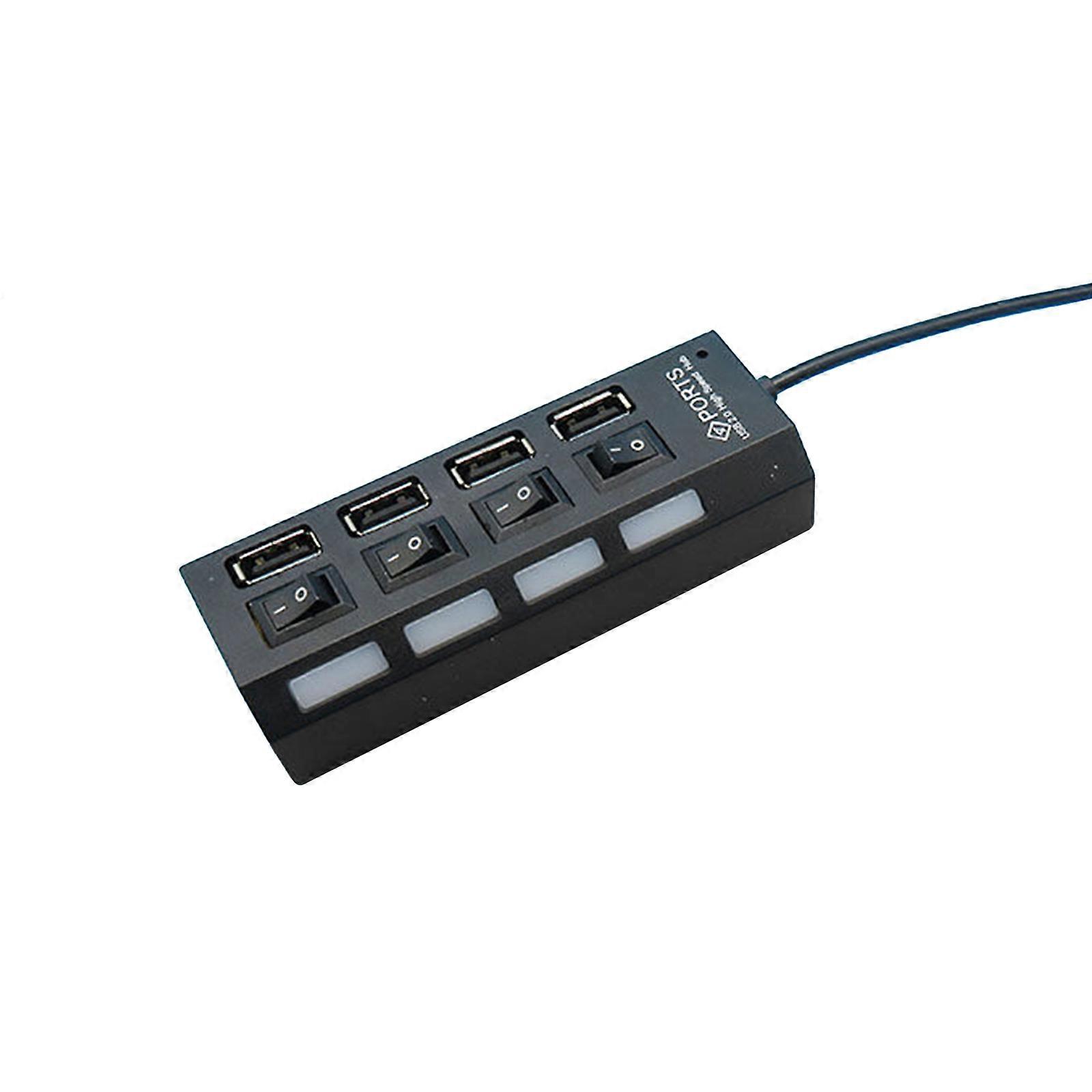 Usb Splitter Hub For Pc Printer High-Speed Extender Expander Black Mouse Keyboard U Disk Card Reader