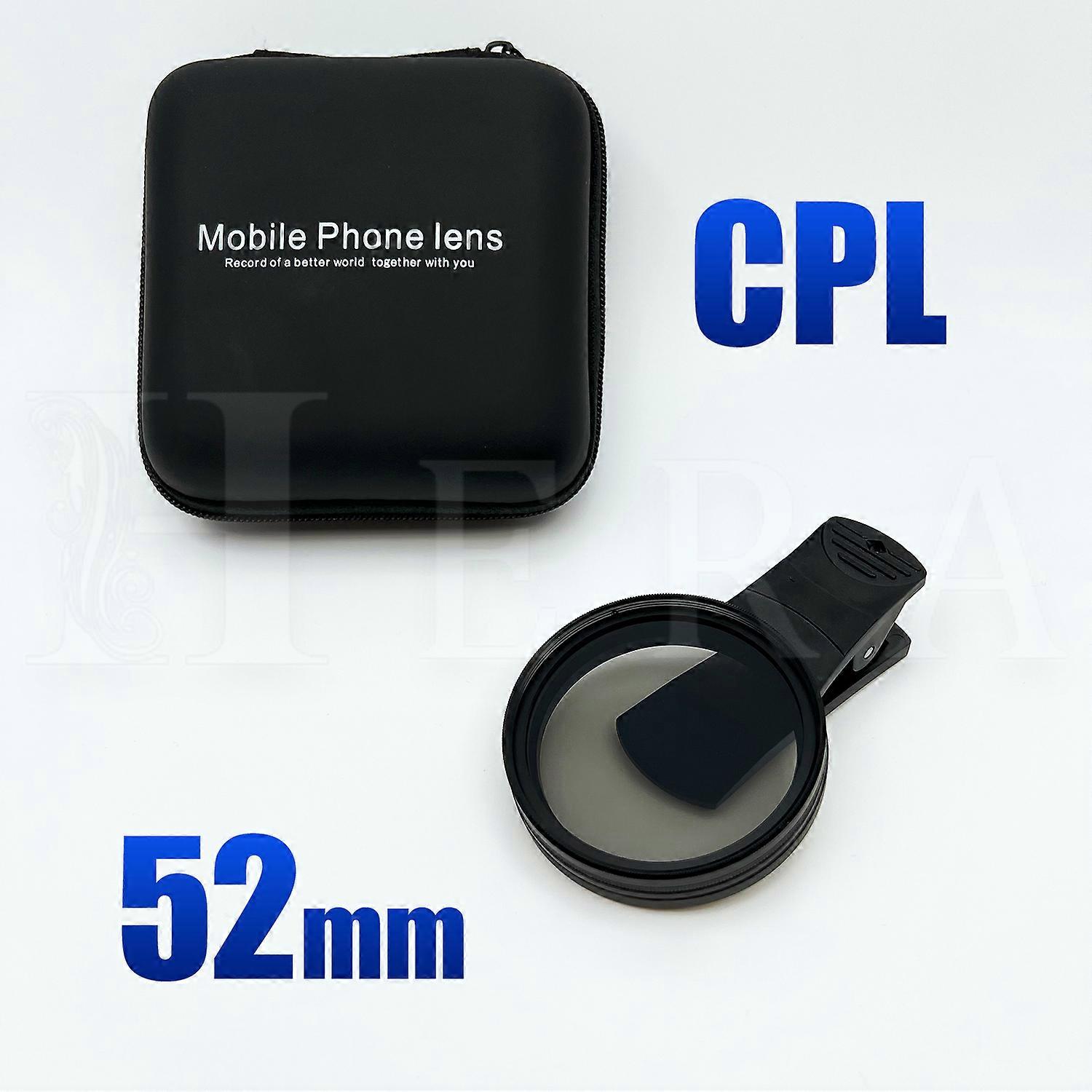 52MM Circular Universal Portable Polarizer Camera Lens CPL No Reflections Filter Professional for iPhone Mobile Phone Smartphone