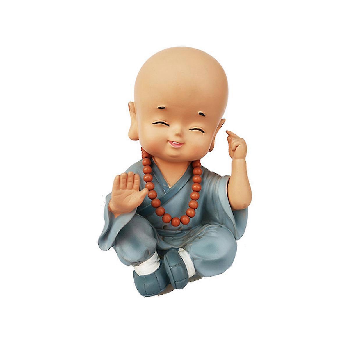 Cute Monk Stitting Statue Figure Toy Decoration