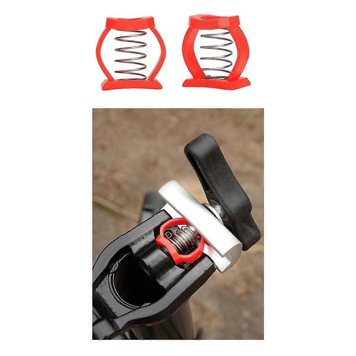 C Buckle Springs Bicycle Hinge Clip Bicycle Limit Hinge Clamp Compatible with Folding Bike Accessories Red