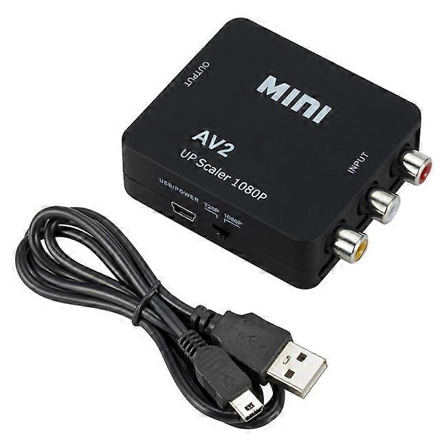 RCA AV to HDMI-compatible Converter Box Full HD 1080P Video Composite Adapter AV Scaler For TV DVD Set Top Box Projector