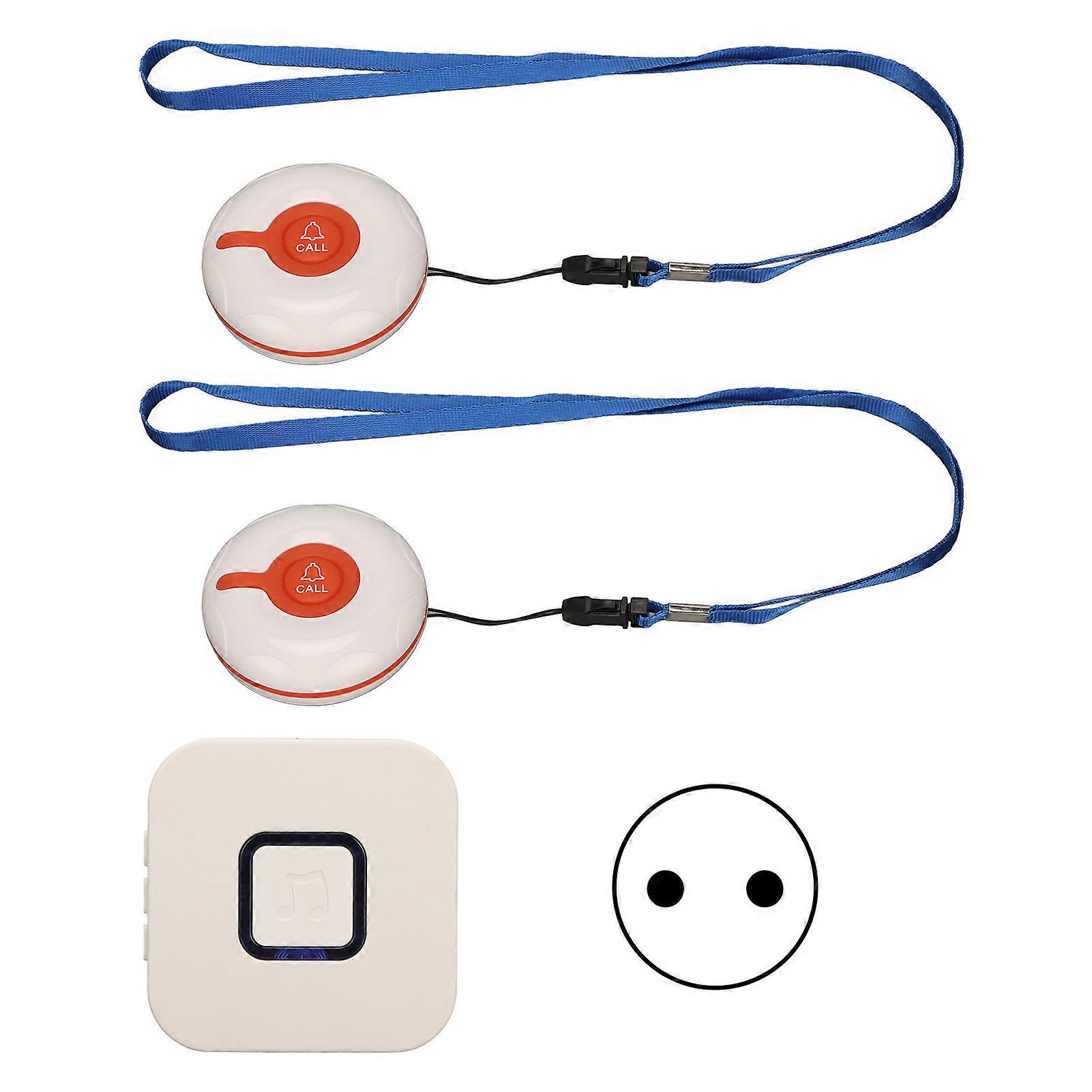 Monitoring Call Button 4 Gear Volume for Elderly Adjustment Wireless Caregiver Pager 100240V EU Plug