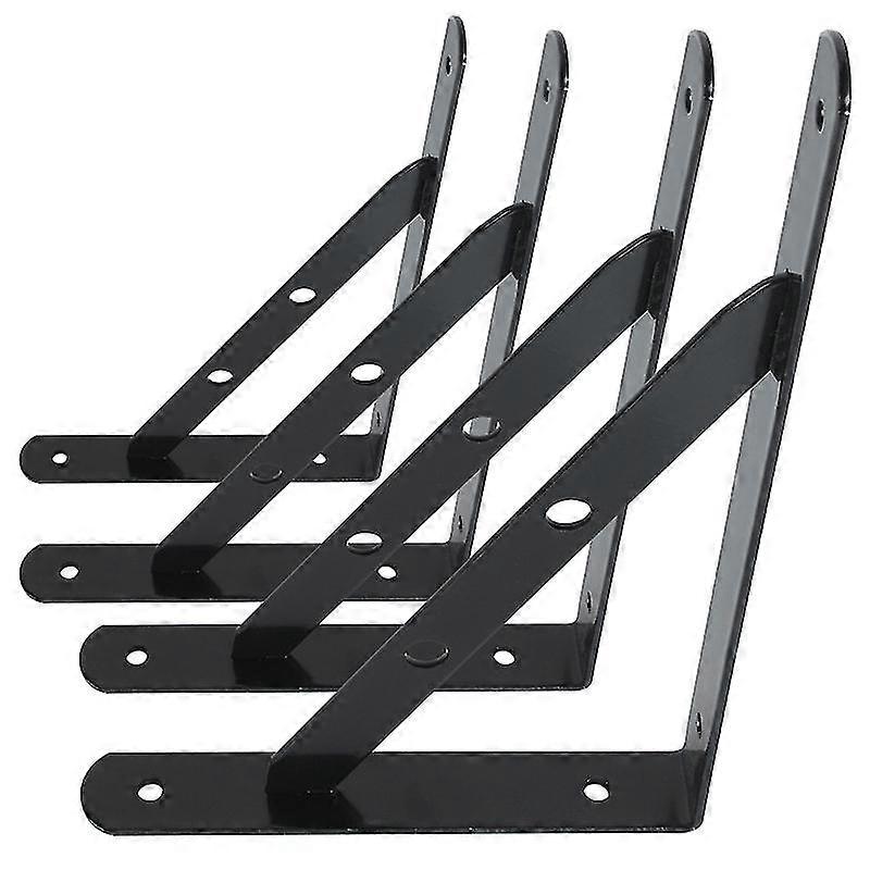 Wall Shelf Brackets 6 Pack Shelf Brackets Fixed Black
