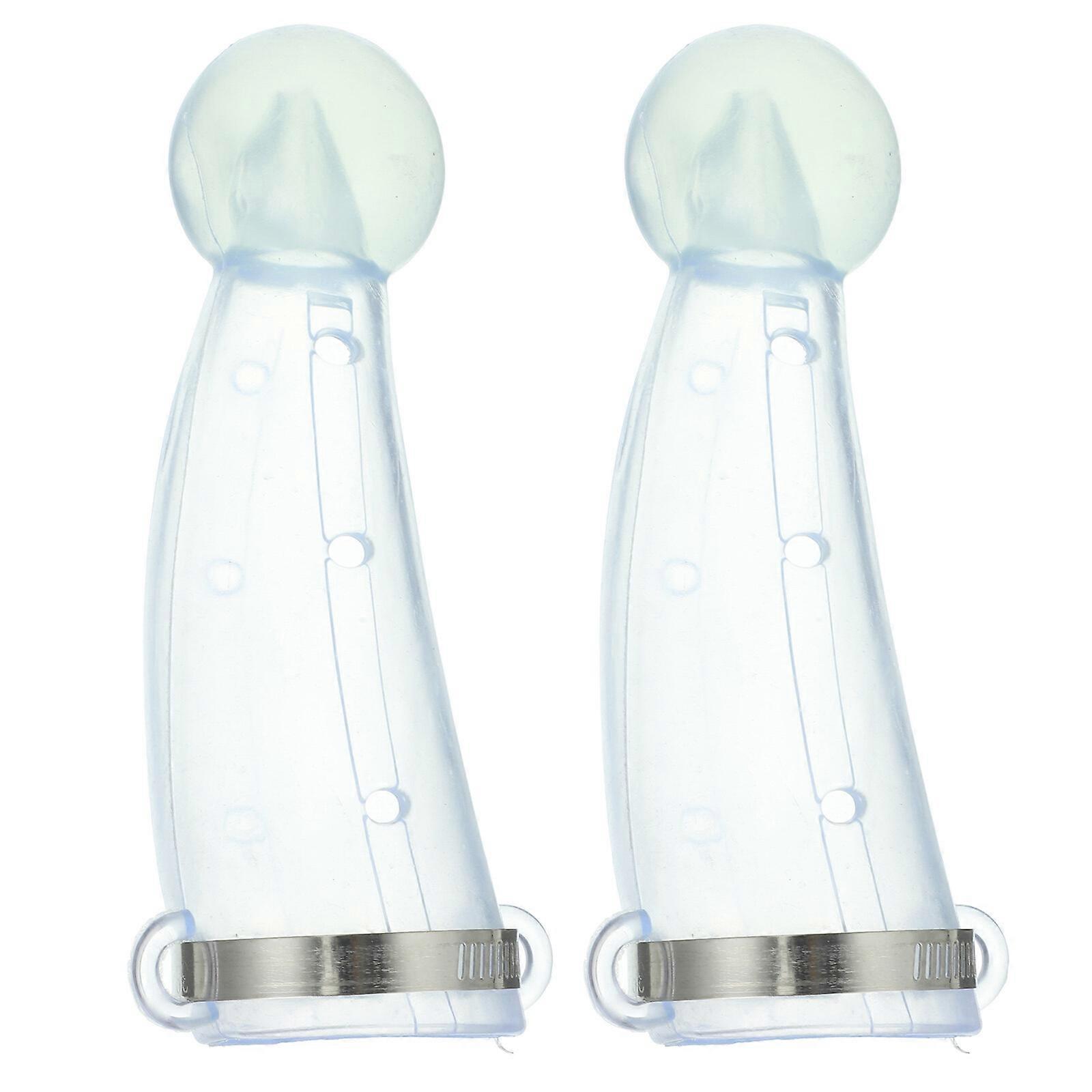 1 Pair Practical Cattle Head Guards Silicone Horn Protector Cattle Horns Protective Cover (1 Pair/2pcs)