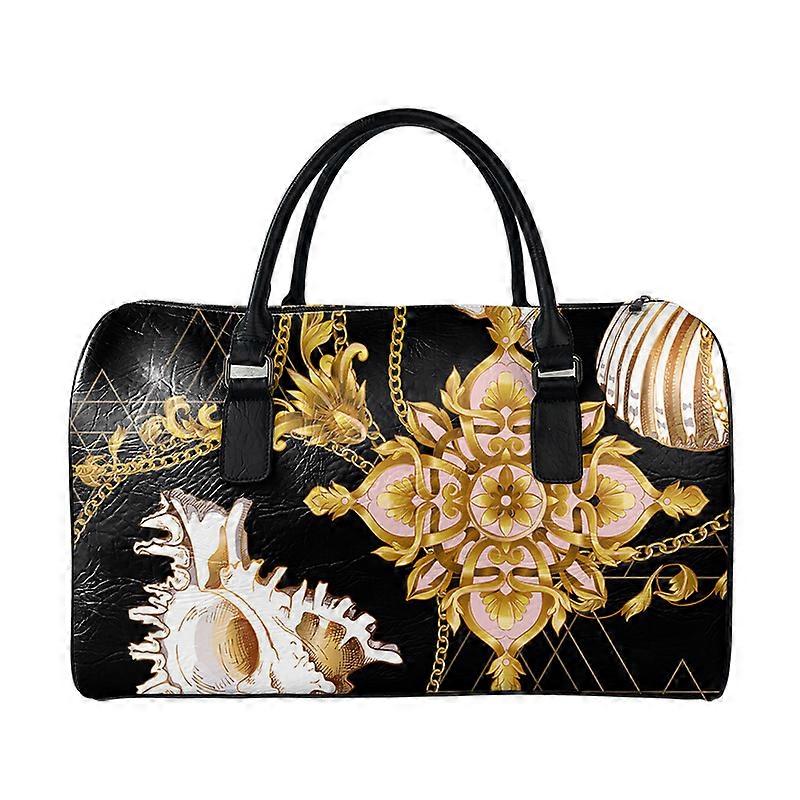 רועשעיצובים תיקים לנשים יוקרתי גברים נסיעות PU רוכסן תיק בולסו יוניסקס קרוסבודי אירופאי מזוודה פרחונית זהובה דרופשיפינג