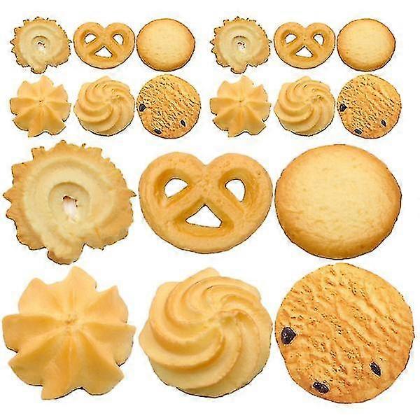 18pcs Fake Cookies Artificial Pastries Food Simulation Realistic Dessert Display Props Decoration Mo Gift for family Linzero Tw