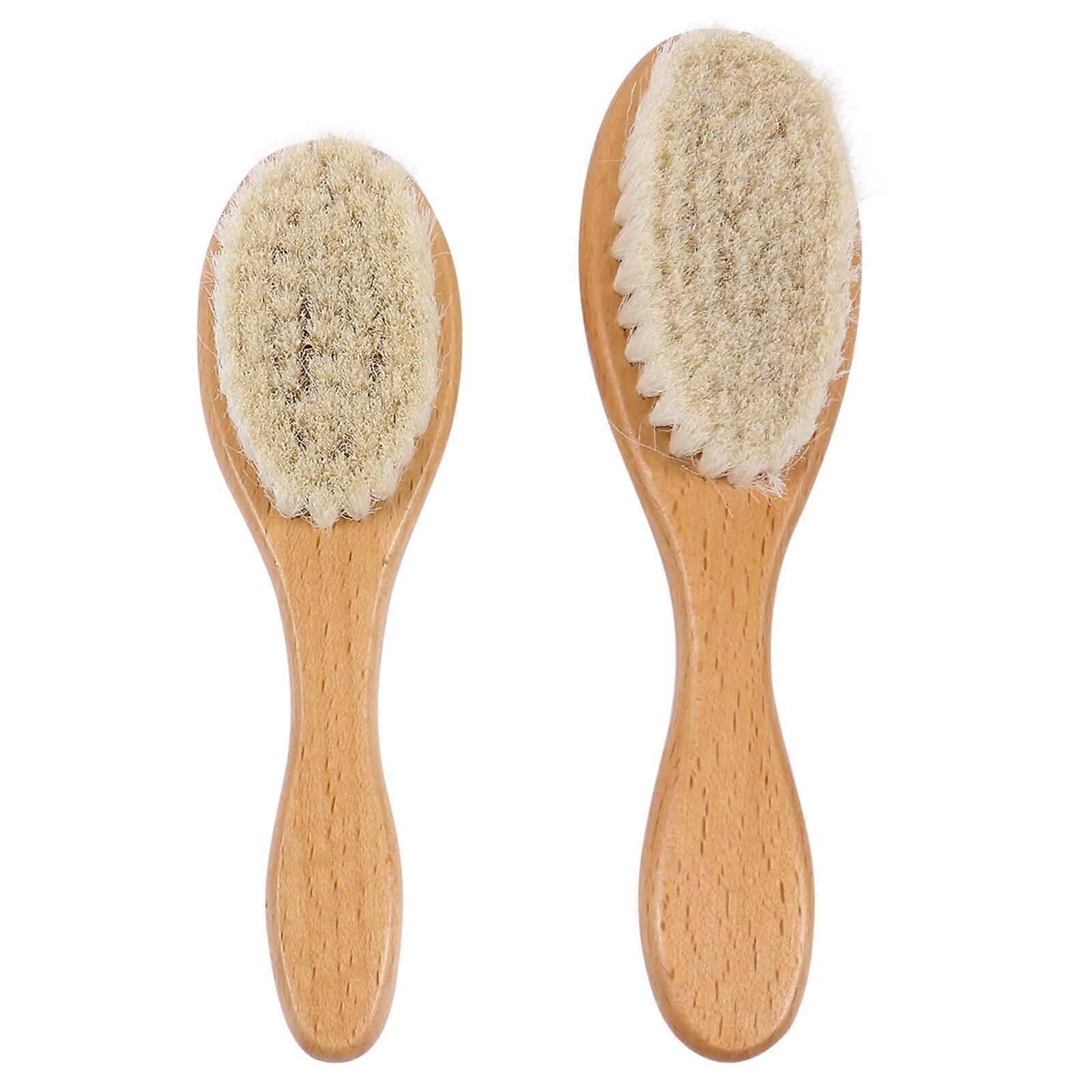 2pcs Beard Brush Barber Beard Styling Cleaning Brush Neck Duster Brush