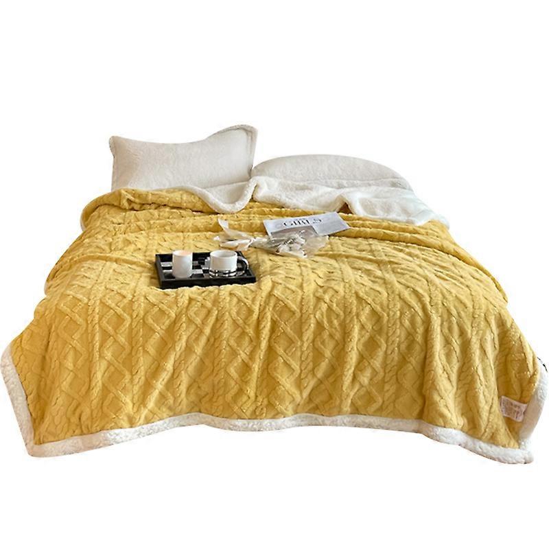 Flannel Blanket Reversible Sherpa Throw Blanket