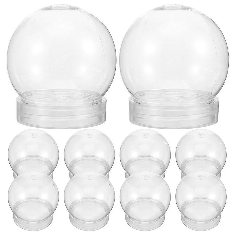 10pcs Empty Christmas Ball Transparent Candy Container Sweets Bottle Multi-functional Snow Globe
