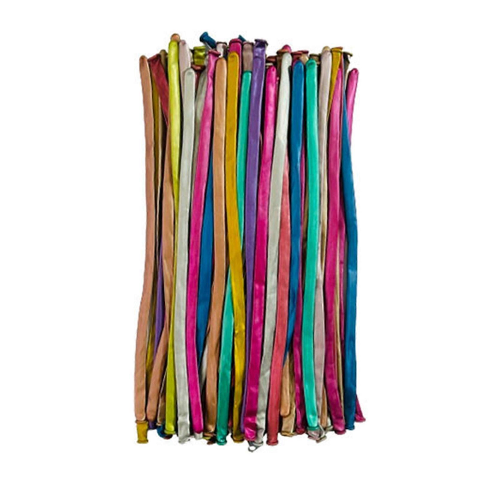 100Pcs DIY μακριά μπαλόνια ουράνιο τόξο στρίβοντας τα ζώα μοντελοποίηση μπαλόνια Χριστούγεννα πάχυνση λατέξ ανάμεικτα μπαλόνια χρώματος Jikaix